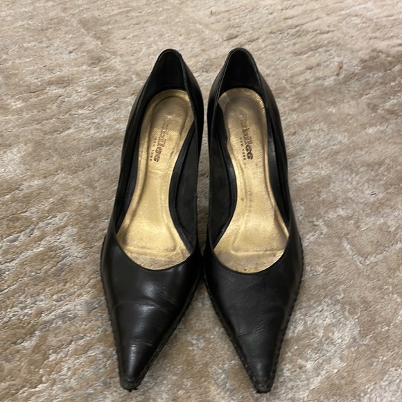 JUBILEE NEW YORK black pumps with thick stitch size 39 approx 3.5-3.75 in. Heel - Picture 6 of 11